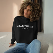 Load image into Gallery viewer, Gratefulist Vodka Black Crop Hoodie
